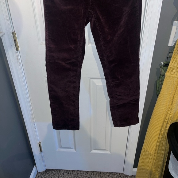 Calvin Klein Deep Burgundy/ Plum Ultimate Skinny Corduroy 5 Pocket Pants - Picture 7 of 7